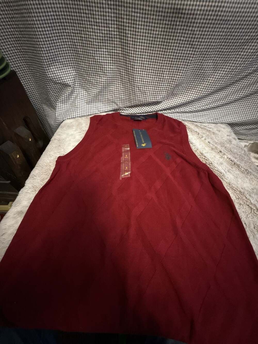 U.S. Polo Assn. Red Wool Sweater Vest - Size S